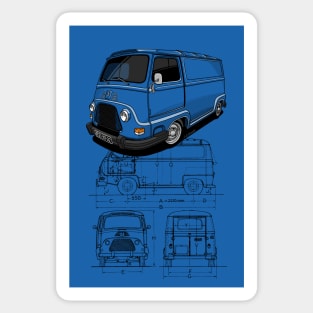 The classic cute french van Sticker